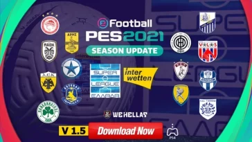 WeHellas Greek Superleague Patch v1.5 [PES 2021 || PS4 & PS5]